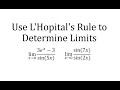 Understanding Limits Using L'Hopital's Rule
