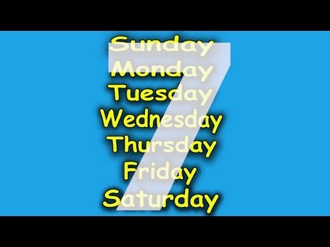 The 7 Days of the Week Song