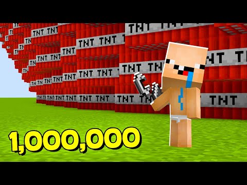 BEBÊ MALUCO EXPLODIU 1 MILHÃO DE TNT NO MINECRAFT!!