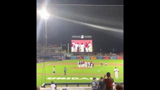 Last out and Celebration of Worcester Red Sox No-Hitter Vs. Durham Bulls 8-4-22