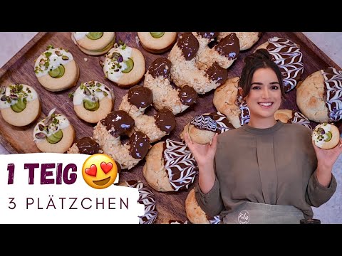 1 TEIG 3 völlig unterschiedliche PLÄTZCHEN 😍 einfach & unglaublich lecker