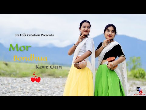 Mor Bondhuya kore gan Dance | মোর বন্ধুয়া করে গান | Priyanka & Pallabi | Sts Folk Creation
