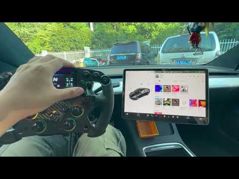 Crazy Combo: MOZA Racing FSR Wheel on Tesla! 🤯🚗