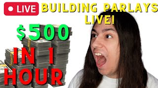 🔴LIVE: BUILDING MEGA PARLAYS FOR TOMORROWS NBA GAMES - LETS MAKE SOME MONEY!