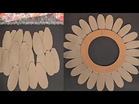 Amazing Cardboard using Home Decoration craft ideas | Easy Flower wall decor using Waste cardboard