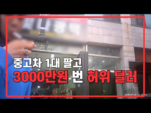 중고차 허위딜러 많이 남기는 건 알지만, 3000은 사기꾼이 되는거야!
