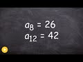 Arithmetic Sequences and Common Difference