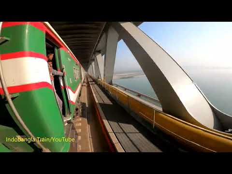 পদ্মা সেতুতে ট্রেনের দুর্দান্ত গতি। Fastest train of Bangladesh railway