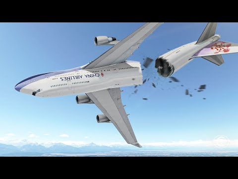 Boeing 747 Disintegrates in Mid-Air and Crashes into the Sea (Destroyed in Seconds)