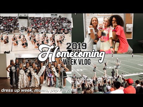 Homecoming Week Vlog 2019 | dress up week, texas hoco mums, pep rally, fnl