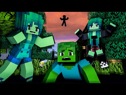 ZOMBIE GIRL ARE GHOST BUT SHE IS MY SUPERHERO -MINECRAFT FUNNY ANIMATION