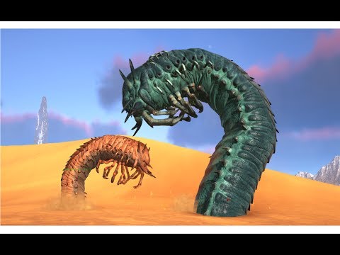 Deathworm VS Iceworm and Iceworm Queen || ARK: Survival Evolved || Cantex