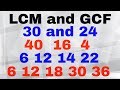 Understanding LCM and GCF