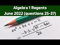Algebra 1 Regents June 2022: Key Concepts and Problem Solving