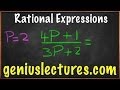 Evaluating Rational Expressions