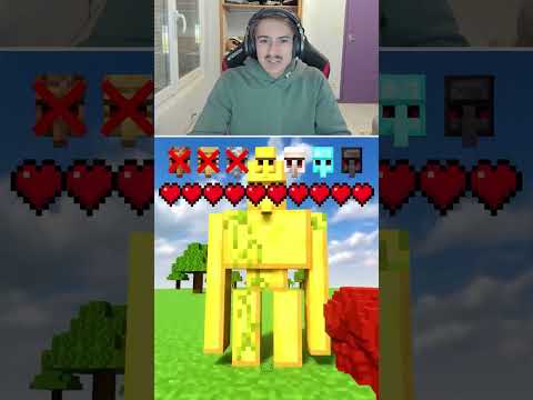 Quel Golem survivra à la DARONNE ? #minecraft #youtubecreatorcommunity #shorts