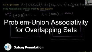 Problem on Union Associativity for Overlapping Sets