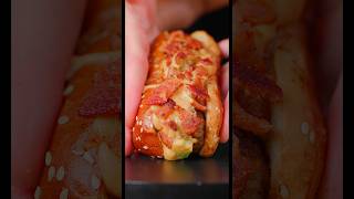 Cheesy Meatball Pretzel Dog 🥨