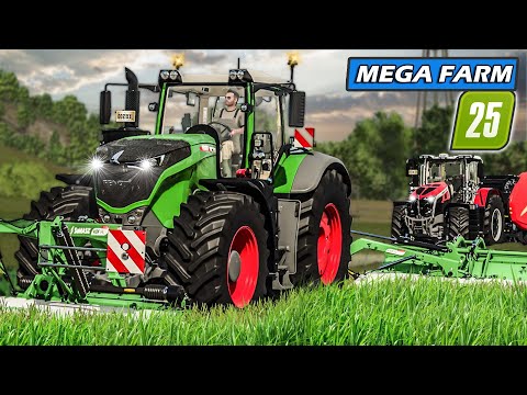 LS25 XXL: Der erste GRÜNSCHNITT & Umbau des HOFES| Mega Farm #14 | Farming Simulator 25