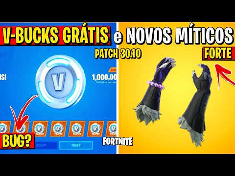 *MUDOU TUDO* NOVOS PODERES MÍTICOS, V-BUCKS GRÁTIS e THANOS VOLTANDO no FORTNITE! Update 30.10