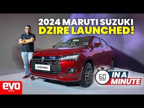 2024 Maruti Suzuki Dzire launched at ₹6.79 lakhs and is 5-star GNCAP rated | In a minute |@evoIndia