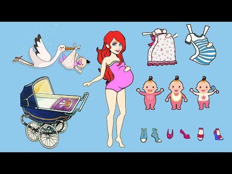 PAPER DOLL MERMAID BABY SHOWER HANDMADE PAPERCRAFT ON CHRISTMAS