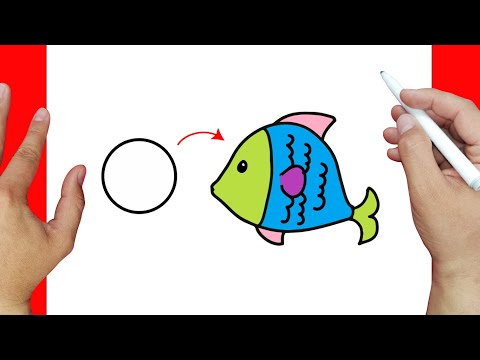 Cómo dibujar un Pez paso a paso | Dibujos fáciles