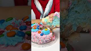 I covered my brother's cake with M&Ms 🤡🤯 LeoNata family