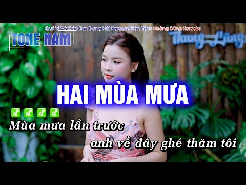 Karaoke Hai Mùa Mưa (Tone Nam) Beat Phối mới cực hay – Hoàng Dũng Karaoke