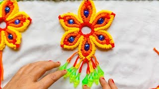 Macrame Beautiful Flower Toran Door Hanging Tutorial 