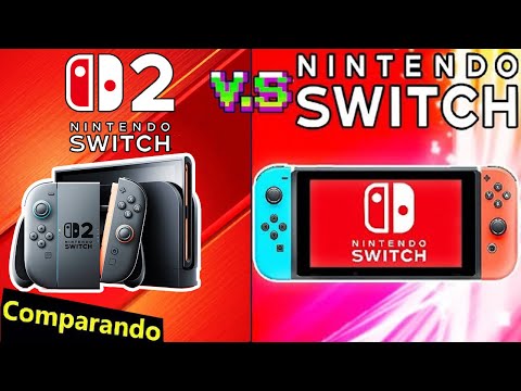 COMPARANDO SWITCH 2 vs SWITCH 1 (Tamanho, jogos , specs vazados e+)