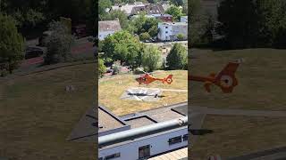 Frankfurt - helicopter landing in a Hospital courtyard
