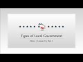 Local Government Structures and Functions