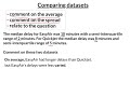 Comparing Data Variability and Averages