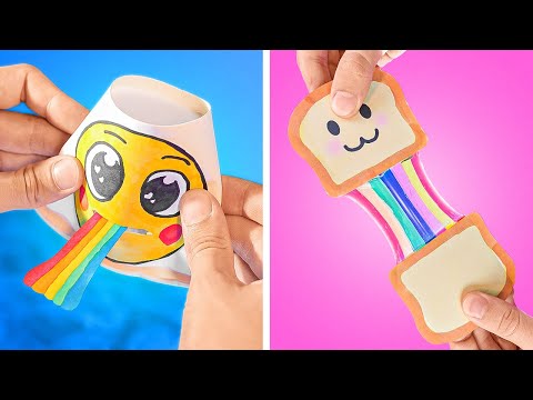 🌀 DIY STRESS-RELIEVING FIDGET TOYS FOR ALL AGES 🌈🍞