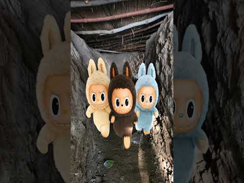 labubu are running to save there life from ghost and crocodile