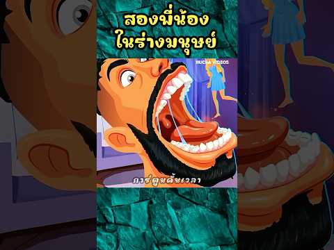 สองพี่น้องในร่างมนุษย์ #shorts #cartoon #การ์ตูน