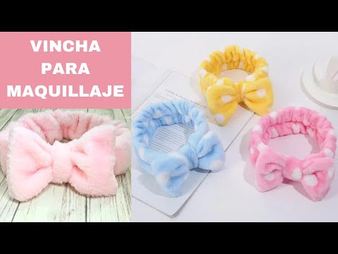 CÓMO HACER  UNA VINCHA CON MOÑO PARA MAQUILLAJE / Tutorial de vincha / vincha para skincare