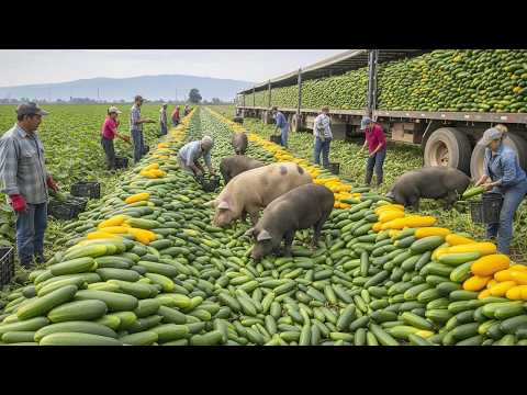 North Carolina’s Giant Harvest 💥 Millions of Tons of Produce and Meat Collected Like This