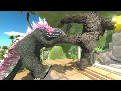 Godzilla X Kong on Skull island! - Animal Revolt Battle Simulator