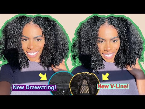 😴 TIRED OF LACE FRONT WIGS? TRY A NEWLY UPGRADED V-PART Curly wig⎪HOW TO BLEND NATURAL HAIR⎪UNICE