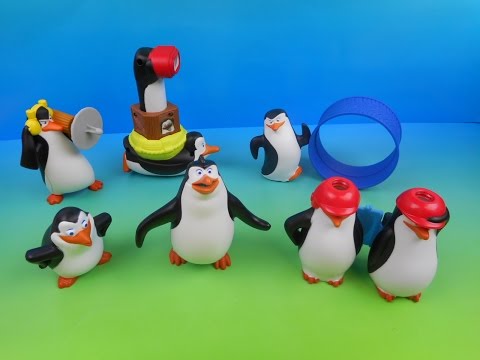 2014 PENGUINS OF MADAGASCAR SET OF 6 McDONALD'S HAPPY MEAL MOVIE COLLECTION TOY'S VIDEO REVIEW