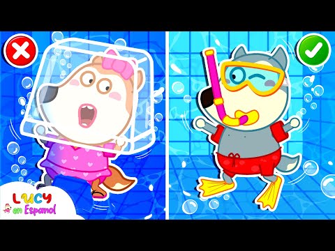 Lucy muestra las reglas de seguridad en la piscina #2 - Historias divertidas 🌈  @LucyEnEspanol