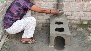 traditional cooking,mud stove making,mitti se chulha kaise banaye,outdoor cooking,village life hacks