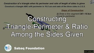 Constructing Triangle-Perimeter & Ratio Among the Sides Given