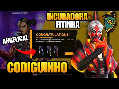 COMO PEGAR NOVO CODIGUINHO COM ANGELICAL, INCUBADORA FITINHA, BANDEIRÃO E MAIS NOVIDADES FREE FIRE