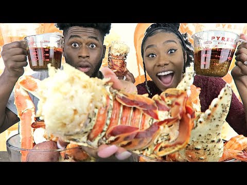 SEAFOOD BOIL MUKBANG | GIANT EDITION | HUGE LOBSTER TAILS, KING CRAB LEGS AND TIGER SHRIMP
