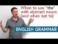 Understanding Articles and Abstract Nouns