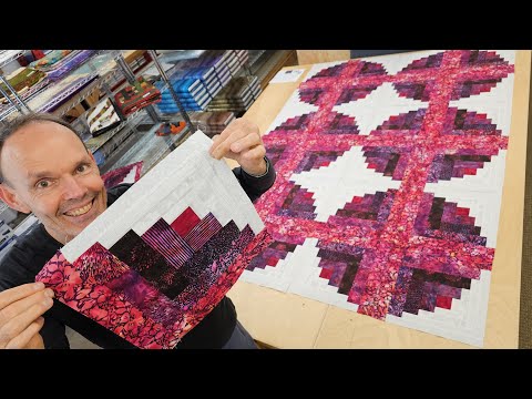 MATT'S CURVY LOG CABIN QUILTING ACTION!