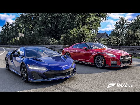 Forza Motorsport Drag race: Acura NSX Type-S vs Nissan GTR Nismo